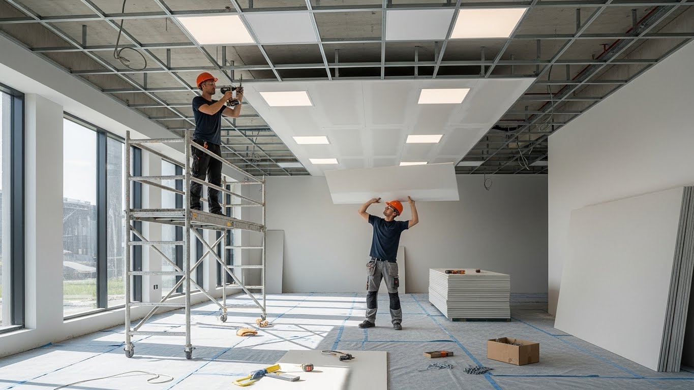 False Ceiling & Light Partition Installation